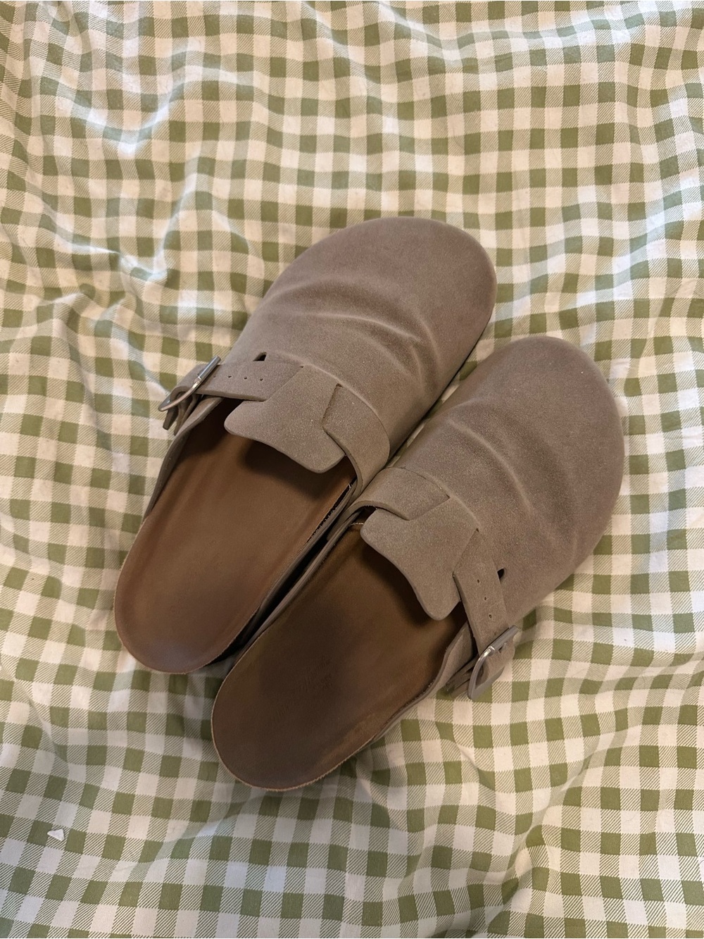 Universal Thread Taupe Suede Slip-On Mule Clogs Size 7.5